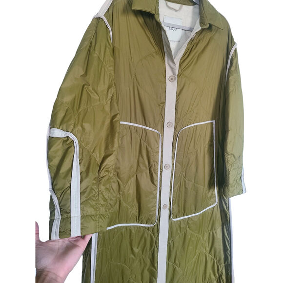 T_COAT Water Resistant Quilted Coat in Neutrals Size 44 US Medium - Picture 6 of 14